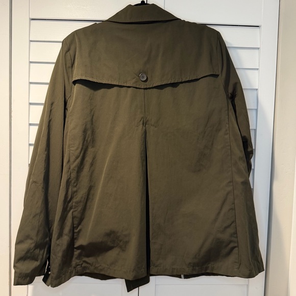 Skies Are Blue‎ Women's Olive Green Trench Jacket Size XL Double Breasted - Picture 8 of 16